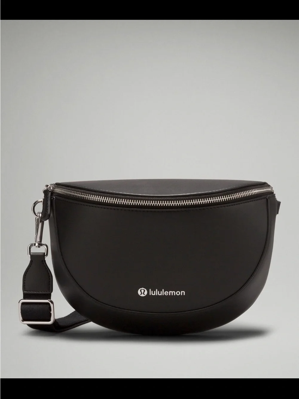 lululemon athletica Black Cactus Leather Saddle Crossbody